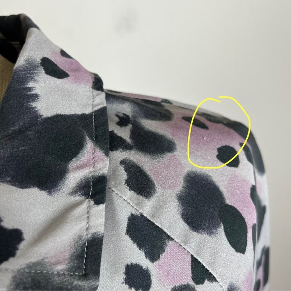 Cloth & Stone Grey Leopard Print Button Down Shirt - image 4